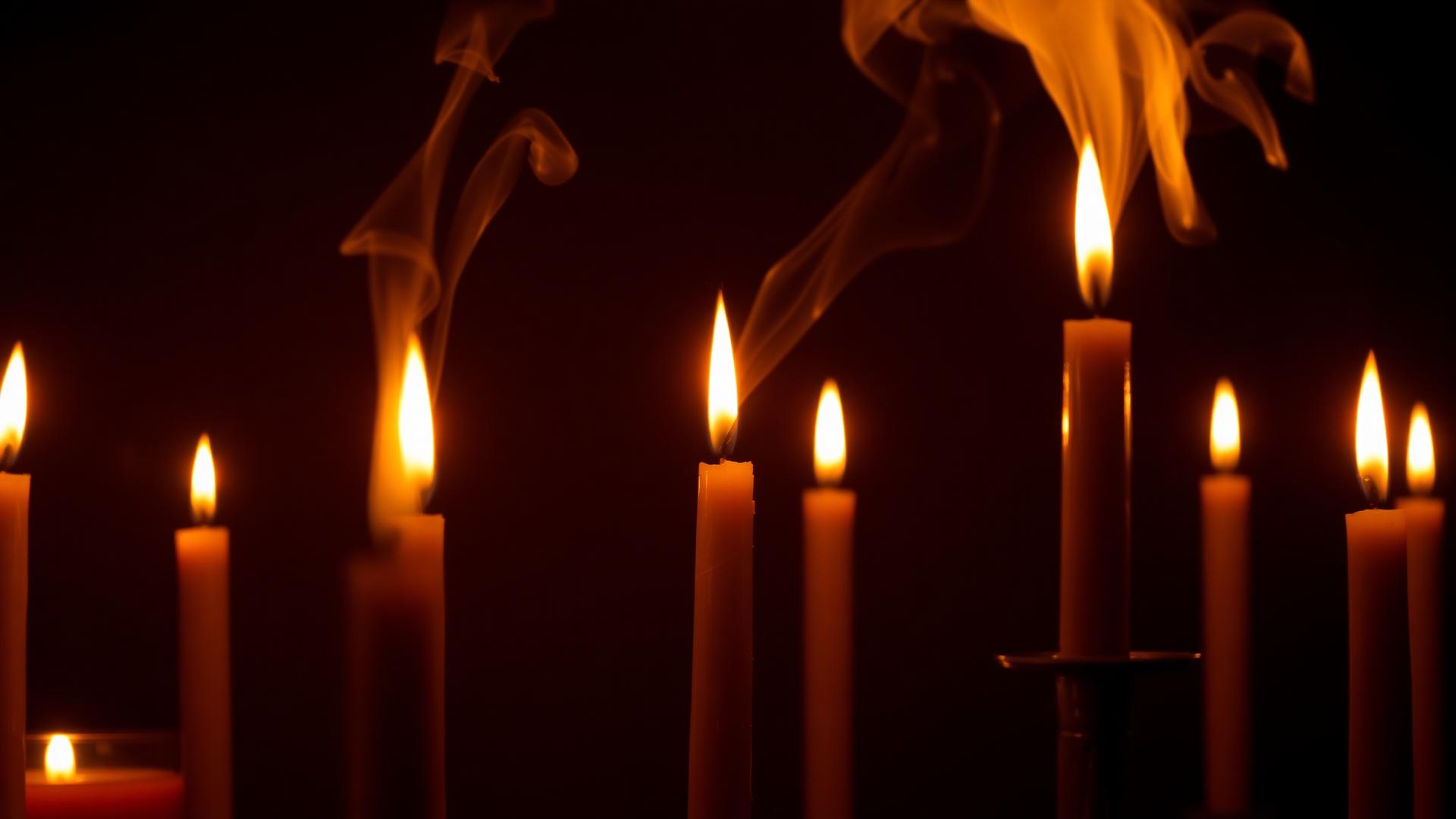 Velas acesas em ritual